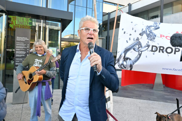 War crimes whistleblower David McBride arrives at the Supreme Court of the Australian Capital Territory in Canberra, Tuesday, May 14, 2024. David McBride pleaded guilty to stealing classified material and leaking it to journalists. (AAP Image/Mick Tsikas) NO ARCHIVING