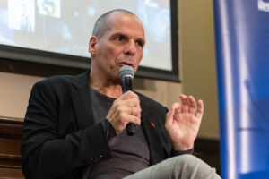 Yanis Varoufakis speaks at an Australia Institute event