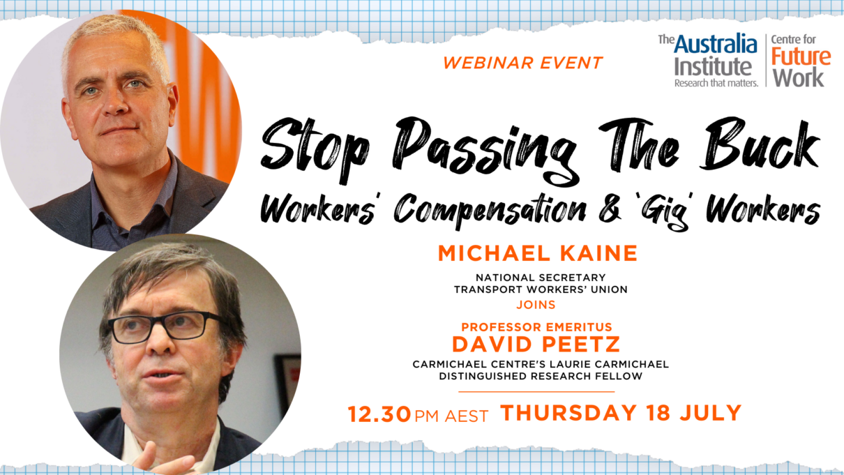Webinar: Stop passing the buck -Workers’ compensation and ‘gig’ workers ...