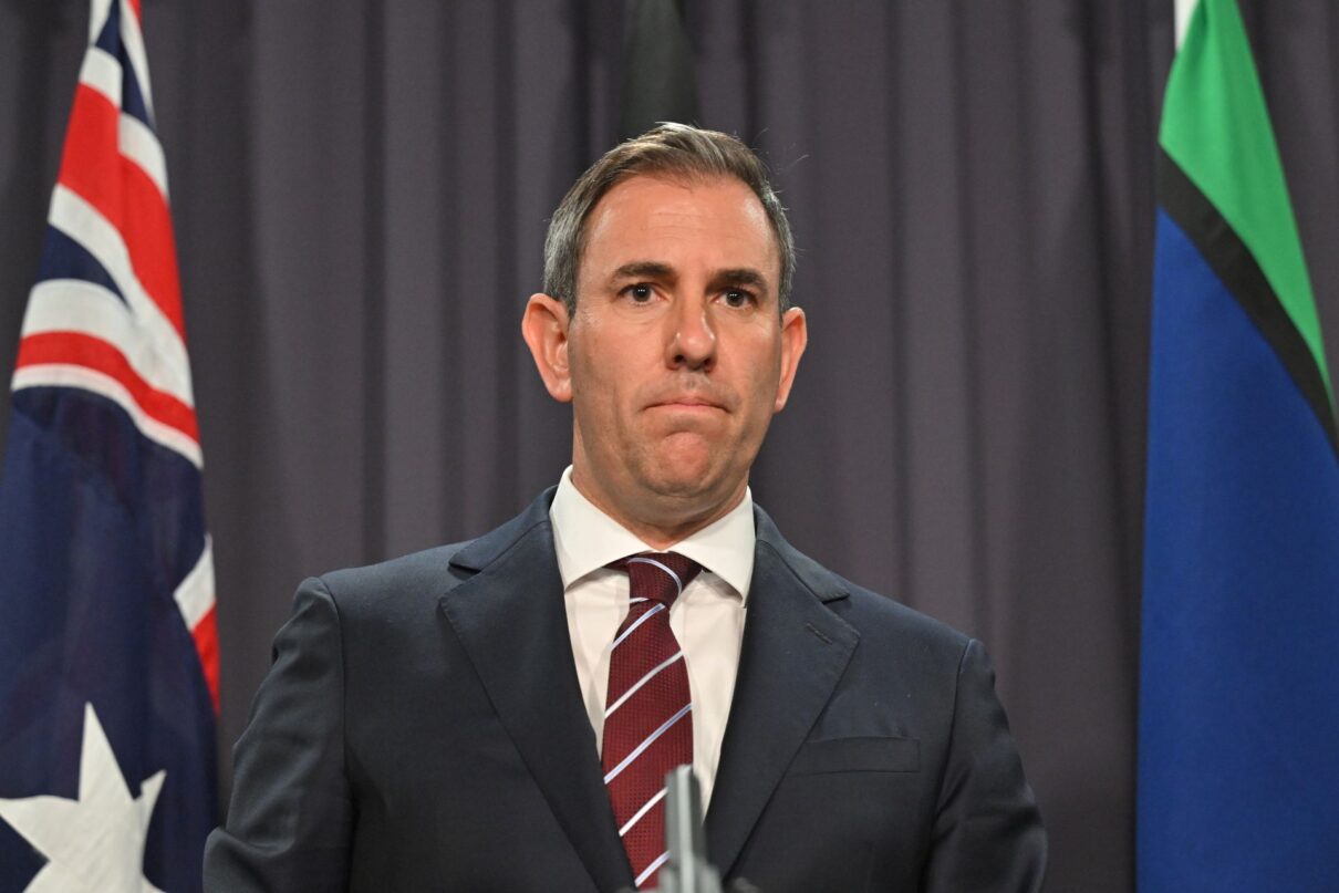 Treasurer Jim Chalmers at a press conference at Parliament House in Canberra, Wednesday, June 5, 2024.