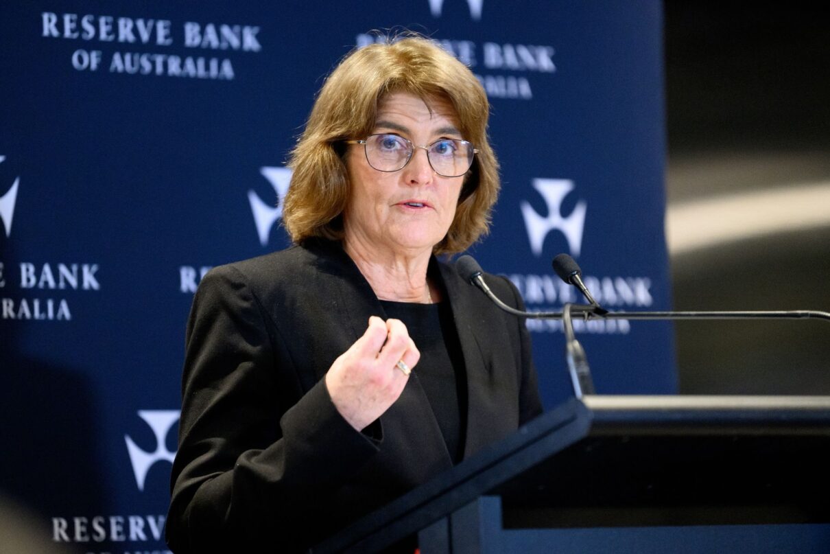 RBA Governor Michele Bullock speaks to media during a press conference in Sydney, Tuesday, August 6, 2024.