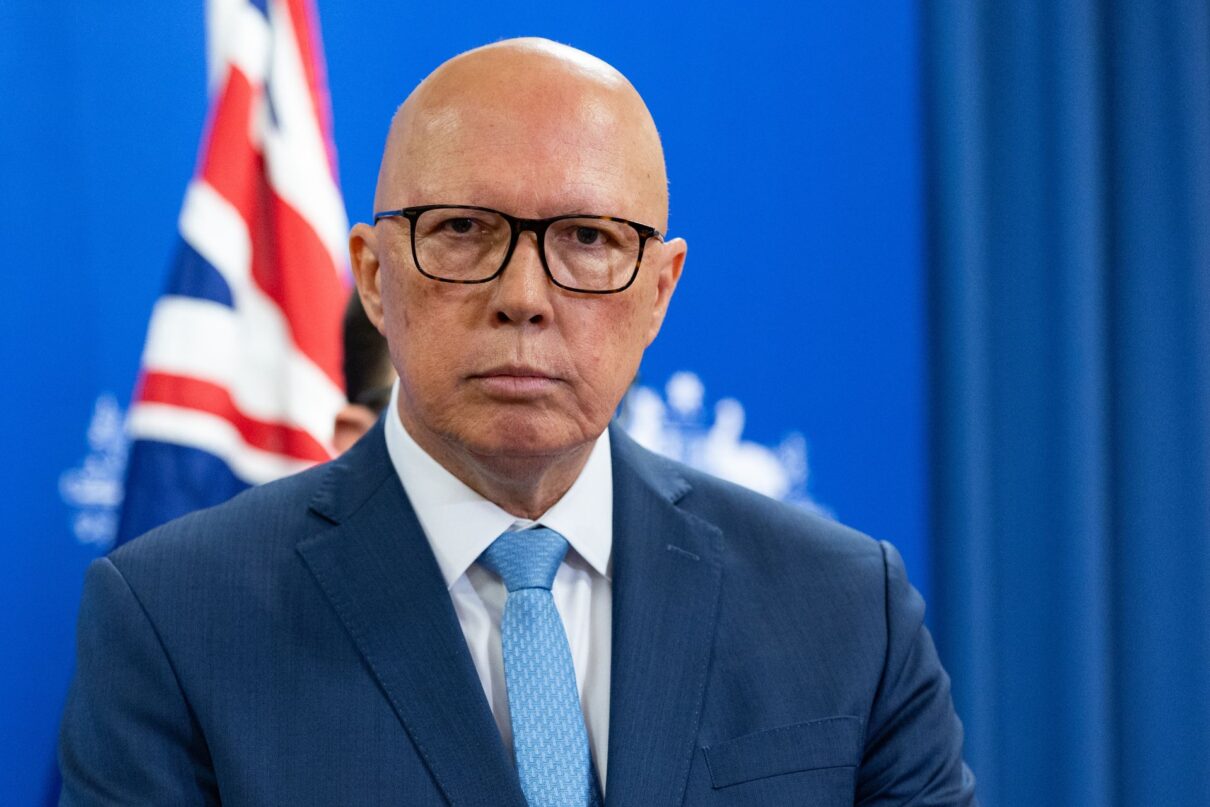 Leader of the Opposition Peter Dutton speaks to media, Brisbane, Friday, December 13, 2024.