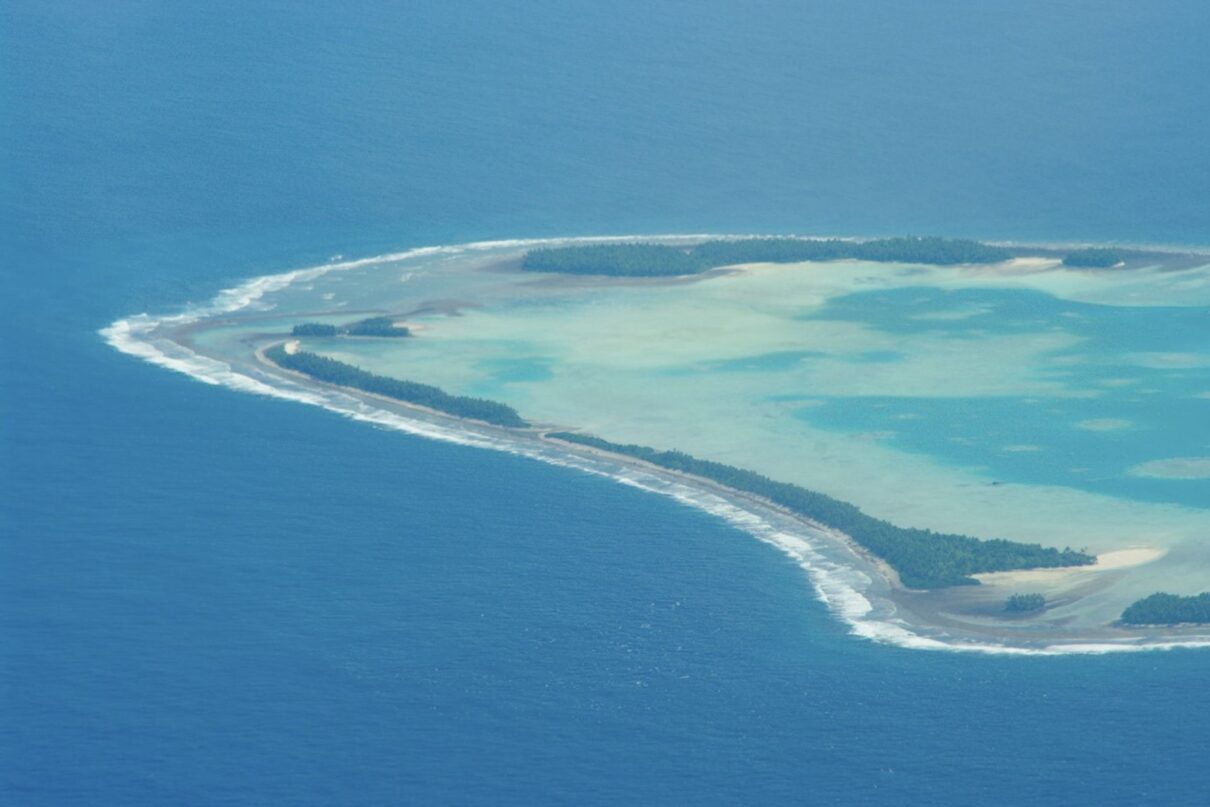 Tuvalu from an airplane