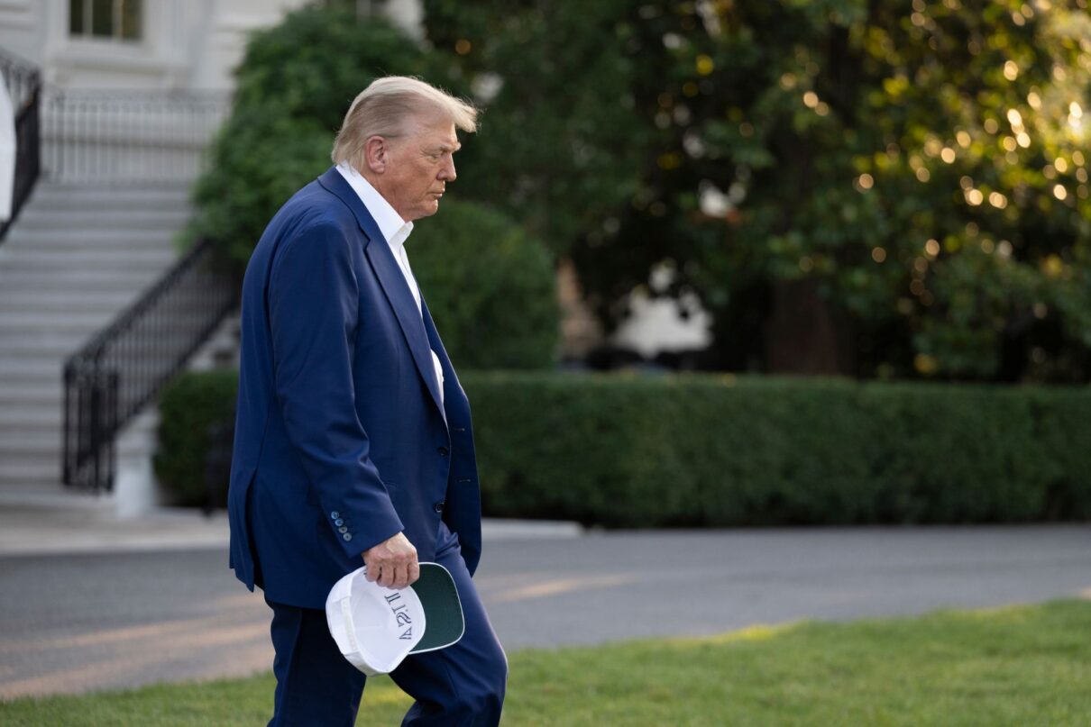 President Donald Trump boards Marine One on the South Lawn of the White House, Tuesday, June 24, 2025, en route to Joint Base Andrews for his trip to The Hague, Netherlands for the 2025 NATO Summit. (Official White House Photo by Molly Riley)