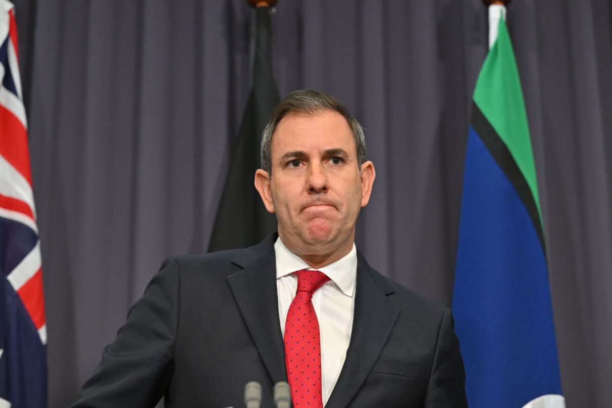 Treasurer Jim Chalmers at a press conference at Parliament House in Canberra, Wednesday, August 6, 2025.