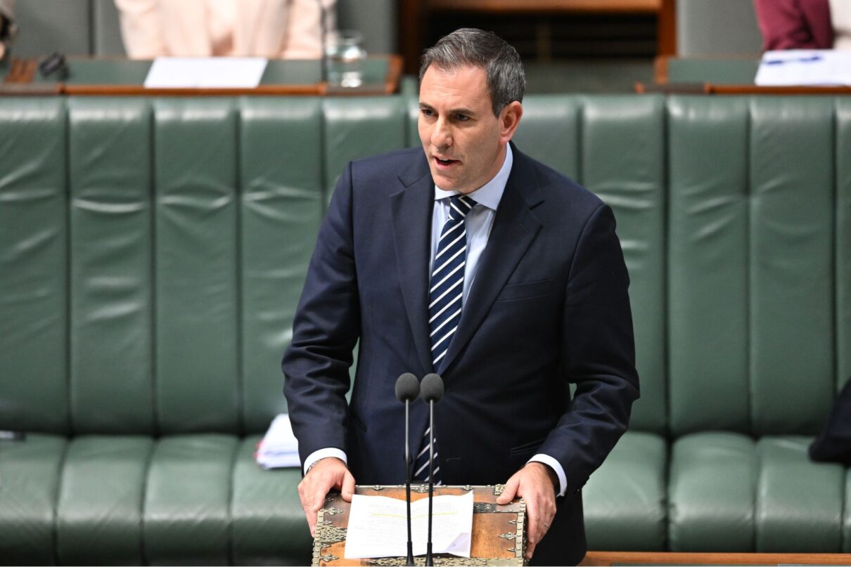Australian Treasurer Jim Chalmers speaks during Question Time in the House of Representatives at Parliament House in Canberra, Wednesday, August 27, 2025.