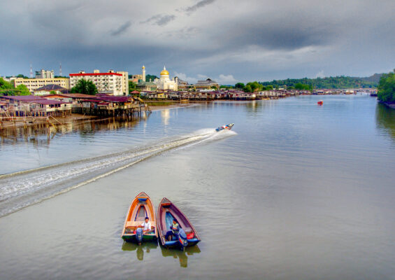 Scenery on Brunei River, which flows into the South China Sea.