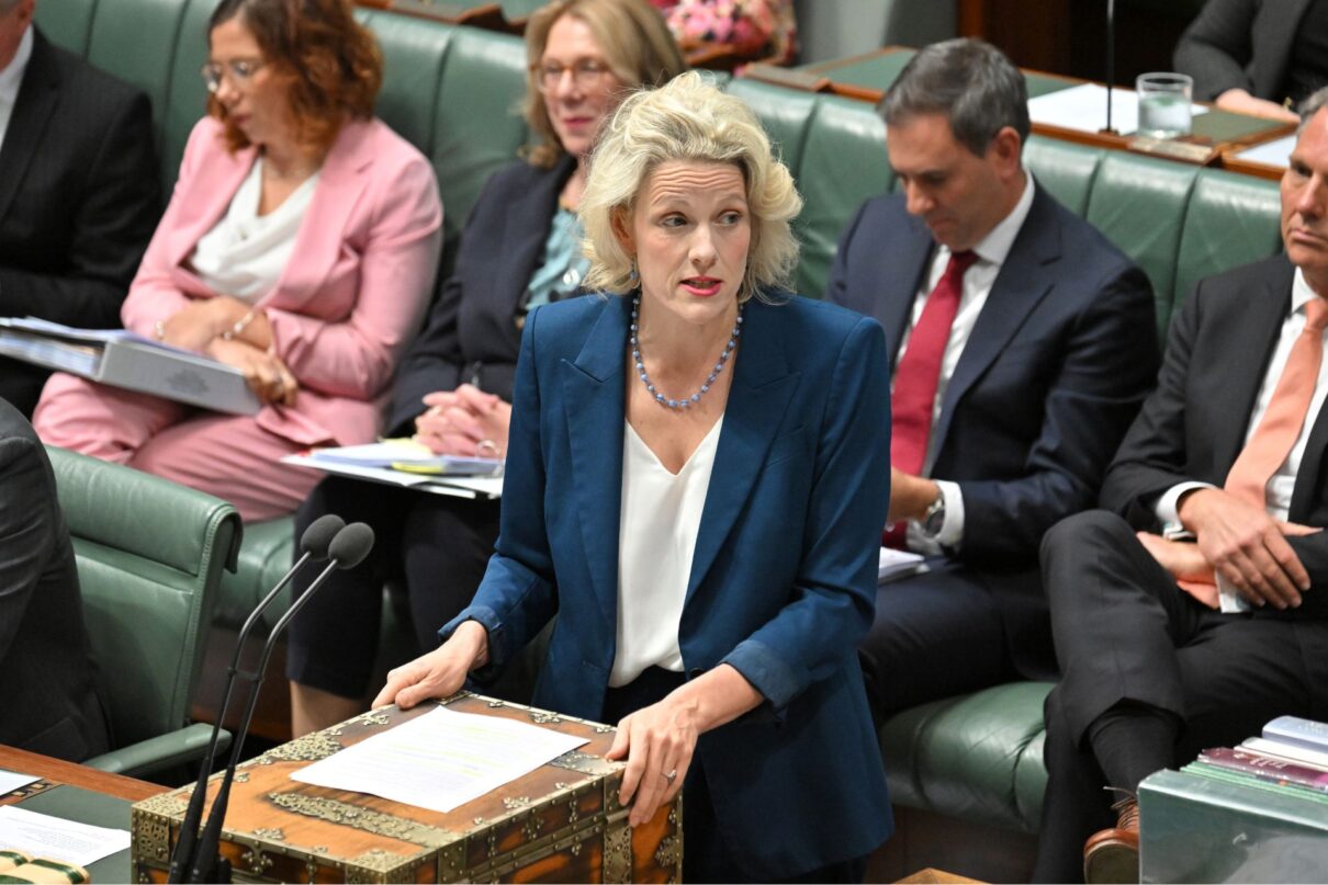 Minister for Housing Clare O’Neil during Question Time in the House of Representatives at Parliament House in Canberra, Thursday, October 9, 2025.