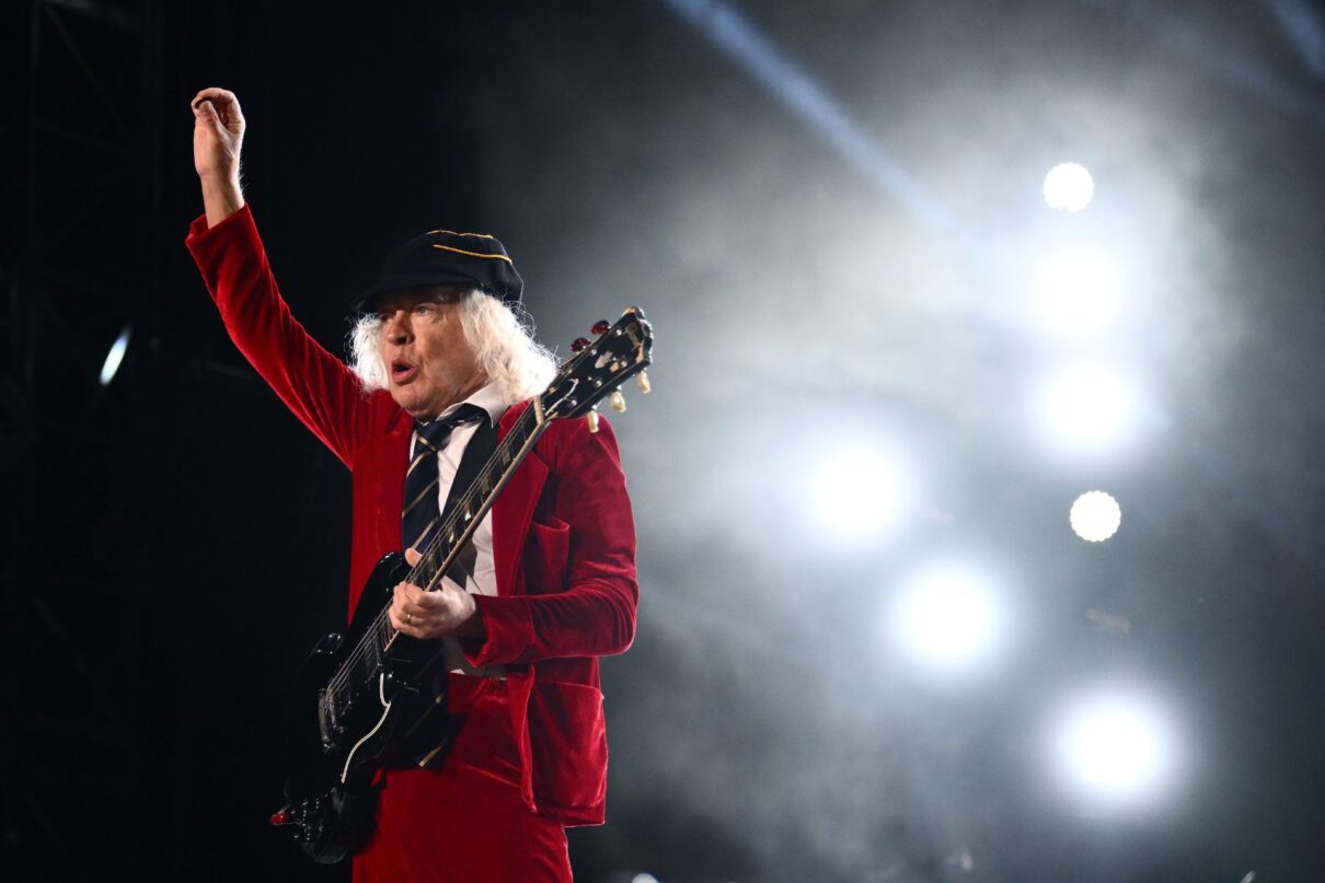 Angus Young during a performance by Australian rock band AC/DC at the MCG, in Melbourne, Wednesday, November 12, 2025.