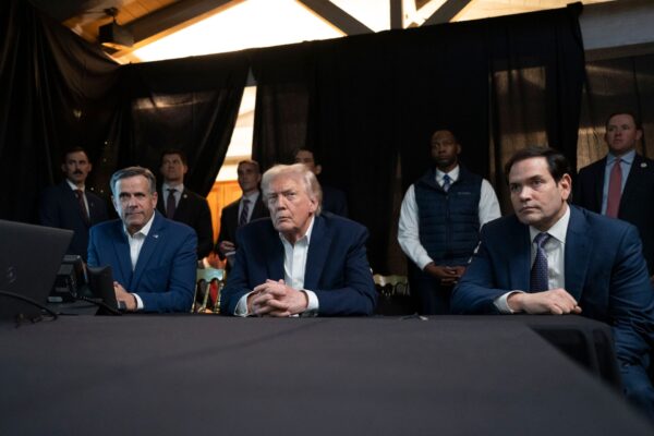 President Donald Trump monitors U.S. military operations in Venezuela, from Mar-a-Lago Club in Palm Beach, Florida, on Saturday, January 3, 2026. (Official White House Photo by Molly Riley)