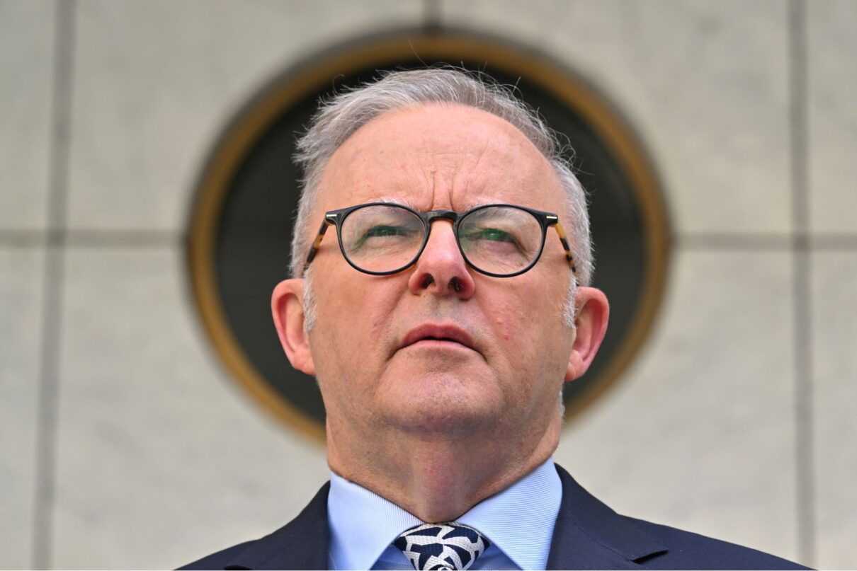 Prime Minister Anthony Albanese at a press conference at Parliament House in Canberra, Wednesday, January 21, 2026.