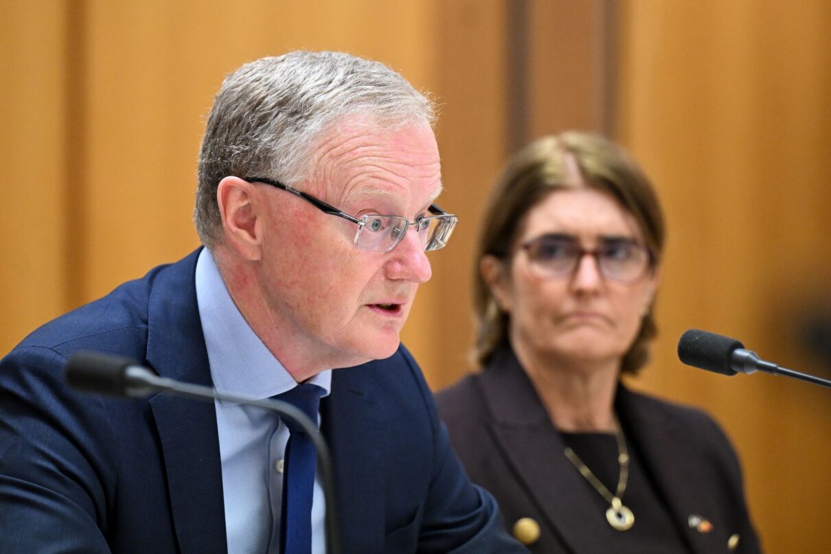 Reserve Bank of Australia Governor Philip Lowe speaks during a House of Representatives Standing Committee on Economics hearing at Parliament House in Canberra, Friday, August 11, 2023.
