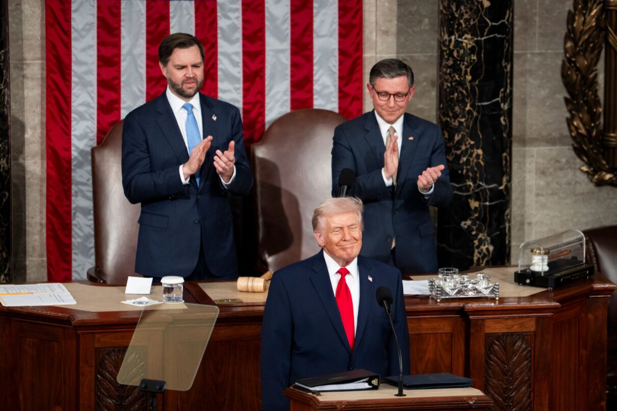 President Donald Trump delivers his State of the Union address, Tuesday, February 24, 2026, on the House floor of the U.S. Capitol in Washington, D.C. (Official White House Photo by Andrea Hanks)