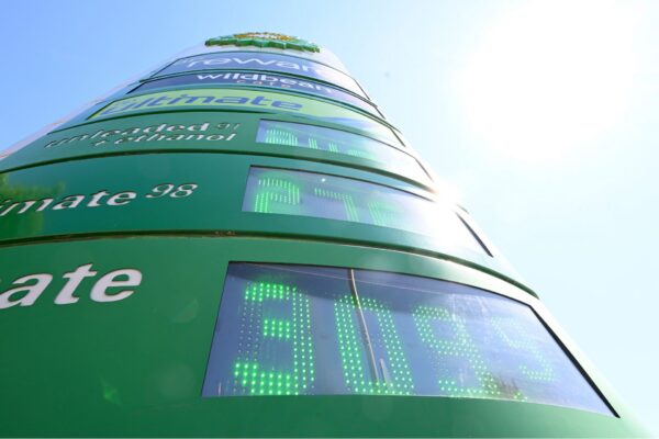 Fuel prices are displayed at a petrol station in Canberra, Wednesday, March 25, 2026.
