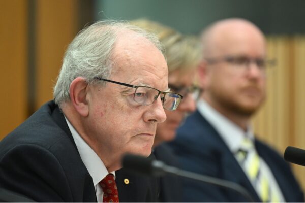 National Anti-Corruption Commission chief Paul Brereton speaks during an inquiry at Parliament House, Thursday, December 11, 2025.