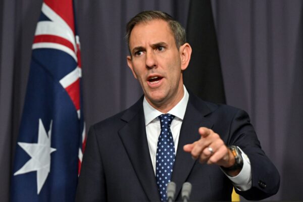 Treasurer Jim Chalmers at a press conference at Parliament House in Canberra, Wednesday, June 3, 2026.