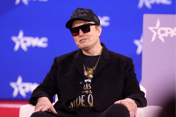 Elon Musk speaking at the 2025 Conservative Political Action Conference (CPAC) at the Gaylord National Resort & Convention Center in National Harbor, Maryland.