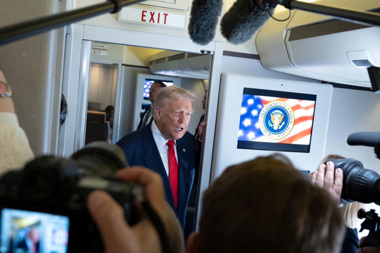 President Donald Trump boards Air Force One at Joint Base Andrews, Maryland on Friday, October 31, 2025, en route Palm Beach International Airport, Florida. (Official White House Photo by Joyce N. Boghosian)